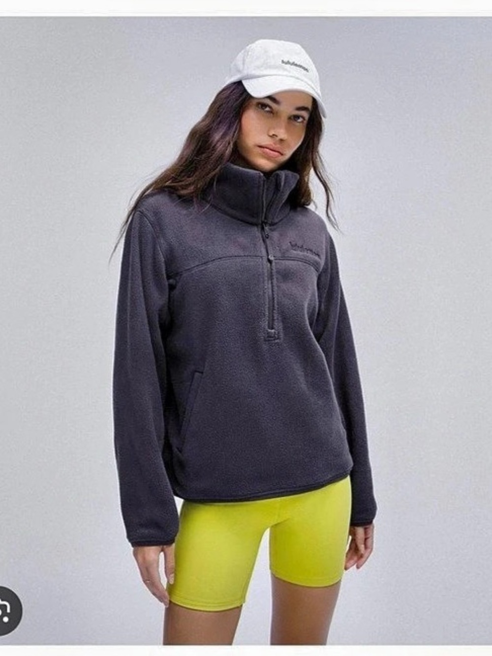 lululemon Half-Zip Fleece Pullover Fleece Pullover in Black Size 12 Like New
